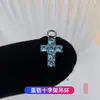 Pendientes de Aleación de Titanio F136 con Zirconia 5A Clavo Labial de Cruz Pendientes de Titanio G23 Pendientes para Cartílago de la Oreja Joyería Colgante