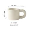 Caneca Fat Cup estilo coreano para uso doméstico, copo de água, tinta salpicada, para café da manhã, leite, tigela de aveia, caneca de cerâmica, caneca simples com pintas