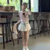 Moda Verão Meninas Estilo Coreano Estilo Academia Doce Fofo Laço Sem Mangas Colete Moda Saia Plissada Conjunto de Duas Peças