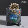 Variedade de vaso de cerâmica pintado à mão estilo coreano pequeno e fresco para suculentas, vaso de cerâmica simples zakka, vaso com esmalte artesanal atacado