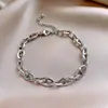 Pulsera Entrelazada de Nariz de Cerdo Chapada en Oro Real Pulsera de Diseño Simple y de Moda Pulsera Personalizada Versátil Joyería de Estilo Minimalista Venta al por Mayor