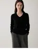 [30.1% Cachemir] Suéter de Punto de Lana sin Costuras de una Sola Pieza para Mujer, Color Sólido Otoño e Invierno, Capa Base para el Trabajo