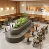 Restaurante de Postres de Té con Leche Bar de Comedor Restaurante Occidental Cabina Sofá Cadena Comercial Cafetería Juego de Mesa y Sillas