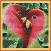 Punto de cruz flor y pájaro 2019 nuevo bordado con hilo sala de estar comedor Love Bird pintura decorativa simple moderna pequeño bordado simple