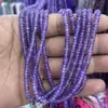 2*4mm Ágata Amatista Natural Cuentas de Ábaco Cuentas Sueltas DIY Hecho a Mano Accesorios de Joyería Semi-terminados Collar Pulsera Transfronterizo