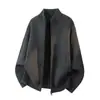 Estilo Antigo de Shanggu Gola Alta Zíper Tricô Masculino Outono Inverno Novo Estilo Malha Grossa Peça Externa Macia Quente Casual
