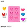 Molde de Silicone Coração com 6 Furos Tamanho Coração Decoração de Bolo Dia dos Namorados Chocolate Aromaterapia Argila Gesso Molde
