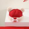 Chapéu de outono e inverno chapéu de senhorio infantil chapéu de bola dupla engrossado chapéu de natal 2-5 anos de idade bebê moda chapéu quente chapéu de pele de melão