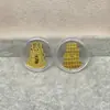 Concha de Agua Oro Puro 999 Tesoro de Riqueza Gato de la Fortuna Pegatina Dorada para Teléfono Móvil Tienda de Oro Promoción de Transmisión en Vivo Regalo para Atraer Clientes