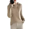 Suéter con Capucha Tejido Superior Transfronterizo Ropa Exterior para Mujer Sudadera de Punto 2025 Engrosado Invierno Suéter Pulóver Holgado
