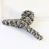 Grampo de cabelo preto tipo garra tamanho grande e médio pequeno feito à mão DIY grampo de cabelo simples Coringa placa de cabeça clipe tubarão de cabelo atacado