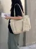 Bolso tote simple de gran capacidad para estudiantes, bolso de hombro para el trabajo, bolso de mano para portátil, bolsa ligera y versátil para viajes al aire libre