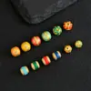 Cuerpo entero plata S925 chapada en oro de 24K cuentas espaciadoras cocidas en azul accesorios para joyería DIY hechos a mano pulsera tejida cuentas decorativas cuentas sueltas