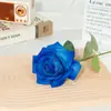 Rosa Redonda Espinhosa de Cabeça Única, Rosa Coroa, Material de Rosa Enrolada para Decoração de Casamento, Flor Artificial para Paisagismo de Loja
