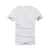 2022 verão 230g lycra manga curta slim V-neck T-shirt estilo coreano cor sólida em estoque atacado roupas masculinas jovens