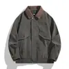 2026 Comercio Exterior Transfronterizo Otoño Nuevo Talla Grande Chaqueta de Cuero Piel PU Cuello Solapa Tendencia Vintage Abrigo de Cuero para Hombre