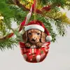 Decoración de perro taza dulce transfronteriza colgante decoración interior colgante divertida acrílico colgante decoraciones de Navidad