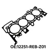 12251-Reb-Z01 É Adequado para Honda Old Fit 1.5L Junta de Cilindro Espessada Aço Inoxidável/Amianto