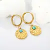 Pendientes Estilo Metálico Retro Clásico Europeo y Americano Elemento Sol Temperamento Sencillo Pendientes Transfronterizos Lujo Ligero Pendientes de Gama Alta