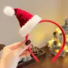 Accesorios para la Cabeza de Navidad Reno Lazo Diadema para el Cabello Femenina Creativa Divertida Pasador Diadema de Astas Diadema para Disfraz de Fiesta Cabello