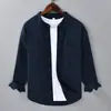 Camisa de lino de manga larga para primavera y verano, informal, de algodón y lino, estilo chino, 202