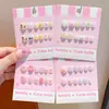 Accesorios y Joyería de Alta Gama para Niñas Uñas Portables Lindas Dulces Joyería para Manos Pegatinas de Dibujos Animados Puntas de Uñas Regalos
