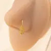 Anillo de Nariz Colgante de Corona Caliente Transfronterizo Zirconia Microincrustada Joyería de Nariz Perforada Popular de Alta Gama Europea y Americana de Moda Fresca