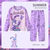 Pijamas para niños, traje de primavera y otoño de manga larga para niños medianos y grandes, ropa de casa de verano para niñas de 3 a 12 años, se puede usar al aire libre