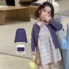 Vestido infantil de pera para meninas outono novo manga longa estilo escolar vestido princesa infantil saia para bebê menina Classe A