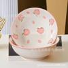 Venta al por mayor Cerámica Impresión Roja 7 pulgadas Bowl Zhengu Bol Grande para Sopa Bol para Fideos Multicolor Regalo Supermercado Suministro Popular