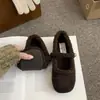 Zapatos Planos Versátiles de Suela Lisa Forrados de Borrego Otoño e Invierno Francés con Velcro Zapatos Peludos Nuevos Zapatos Calientes de Algodón Zapatos Mary Jane para Mujer
