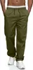 Pantalones largos casuales para hombre de estilo europeo y americano, con cordón y detalles de bolsillo, diseño recto, adecuados para exportación