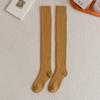 Calcetines por encima de la rodilla para mujer otoño e invierno forrados de vellón medias gruesas cálidos calcetines de felpa pierna micro-presión de moda combinables JK japonés mujeres