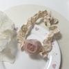 Collar de Encaje Rosa Florido Retro Francés Collar Gargantilla Dulce Lolita Femenino Accesorios Mori Rose