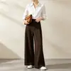 Pantalones de Pierna Ancha Adelgazantes de Cintura Alta para Mujer, Nuevos de Otoño 2026, Pantalones Largos Versátiles para Mujer