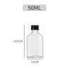 Celebridad de Internet Para Llevar Botella de Vidrio para Té con Leche 100 ml Transparente Botella Pequeña para Vino Botella para Café Botella de Vidrio Sellada Plana para Bebidas