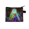 Cartera de monedas de Minecraft más vendida transfronteriza con estampado a doble cara, tarjetero para llaves de almacenamiento, mini bolso cartera para niños