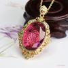 Ai Yu Colgante de Collar de Vidrio Morado de Venta Caliente Transfronteriza Joyería Vintage Europea y Americana Venta al por Mayor Dropshipping S4111006