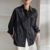Camisa Sexy Roja de Manga Larga Ropa de Otoño para Mujer 2024 Nueva Camisa Elegante con Cuello Polo Versátil Ropa de Trabajo Top a la Moda