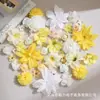 Flores artificiais de cores mistas pacote de material DIY flores falsas presilhas coroas de flores acessórios Hanfu cabeças de flores flores para uso em casamentos toque de alta qualidade