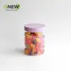 Frasco de Plástico para Alimentos de 350 ml Piñones Confitados Botella Redonda Frutos Secos Latas Divididas Botella de Embalaje de PET de Grado Alimenticio