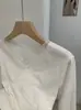 KEKEZOON Camiseta de manga larga básica de color liso, cálida y versátil, con cuello en V y ribete de encaje, forro polar de doble cara 8801