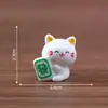 Gatinho da Sorte Yuanbao Fofo Miniaturas Casa de Bonecas DIY Decorações Acessórios Micro Paisagem Carro Mesa Pequenos Enfeites