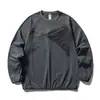 Black Fleet Personalizado Delgado para Primavera y Otoño Ligeramente Holgado Secado Rápido Manga Larga Transpirable Resistente al Desgaste Reflectante Capa Base para Exteriores