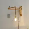 Lámpara de Pared Retro Retráctil para Mesita de Noche B&B Lámpara de Estudio para Lectura Lámpara de Atmósfera para Dormitorio Brazo Oscilante Pared de Fondo de Sala de Estar
