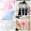 Flor de Encaje Estéreo Gradiente de Organza de 14 cm Accesorios de Pétalos Decorativos DIY para Pasteles Ropa Zapatos y Sombreros