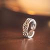 Anillo Rama de Flor de Vid Guofeng Nuevo Chino Simple y Generoso de Alto Nivel Flor Calada Retro Palacio Anillo Abierto