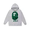Moda Urbana Transfronteriza de Comercio Exterior Marca Unisex Otoño e Invierno Estampado de Letras Sudadera con Capucha Holgada Pulóver Sudadera Ape Casual Versátil