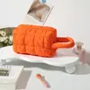 Bolsa de Maquillaje Portátil de Nuevo Estilo Transfronteriza para Otoño e Invierno para Mujeres, Bolsa de Almacenamiento de Alta Calidad, Bolso de Mano de Gran Capacidad de Color Sólido