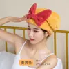 Chapéu de princesa com laço touca absorvente para secar cabelo toalha de cabelo absorvente espessa lenço de cabeça artefato limpeza da cabeça chapéu de secar cabelo touca de banho